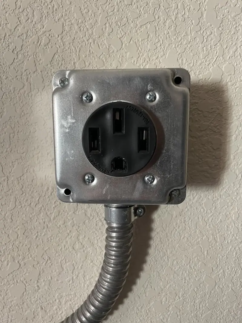 NEMA 14-50 outlet installed for Smart Home Electrical in North Richland Hills